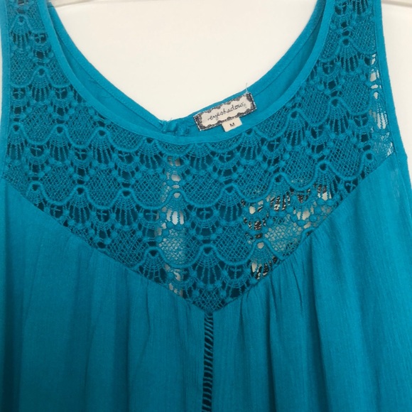 New! Turquoise tank, women’s size M, lovely detail - Picture 2 of 4